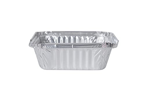 PACKVILLE. Qualität Zuverlässig Lot de 100 bols rectangulaires en aluminium avec couvercle R28L 145 x 120 x 40 mm 470 ml