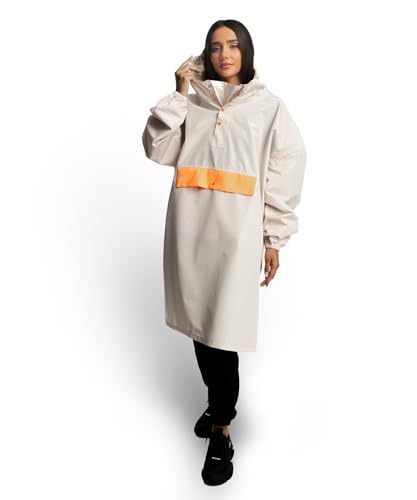 Jubi® Regenponcho Damen Beige – 100% wasserdicht, leicht & atmungsaktiv | Winddichter Damenponcho für Outdoor, Wandern, Camping & Reisen – stylischer Regenschutz für...