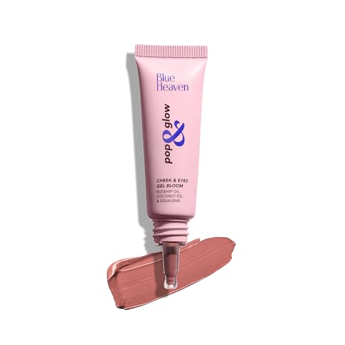 Image of Blue Heaven Pop & Glow Eye & Cheek tint blusher for face makeup, Blush enriched with Rosehip and Coconut oil - Spicy Pink, 12ml