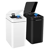 Sensor Mülleimer 12L 2er Set - Automatischer Abfalleimer für Küche, Bad & Büro | Hygienisch, geruchsdicht| Modernes Design