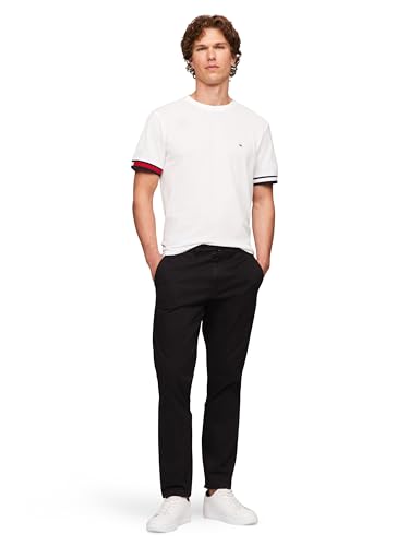 Tommy Hilfiger Men's Short Sleeve Breathable Cotton T-Shirts with Cuff Design3