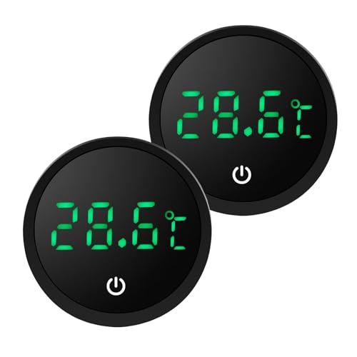 EEEKit Termómetro Acuario, Pack de 2 termometro pecera, Aquarienthermometer Digitales Adhesivos Para Peceras Y Terrarios