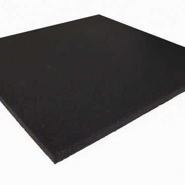 GRUPO CONTACT   Suelo Caucho con Espesor 15 mm. Planchas de 1 x 1 m. para Fitness y Gimnasio, Gym, etc. Color: Negro (Venta por Unidades).