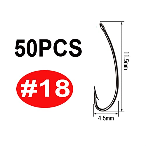 HNHYNSY Angelhaken 50 stücke 3X Langen Schaft trocken Haken hohe kohlenstoffstahl trocken fliegen Angelhaken starken… – Bild 3