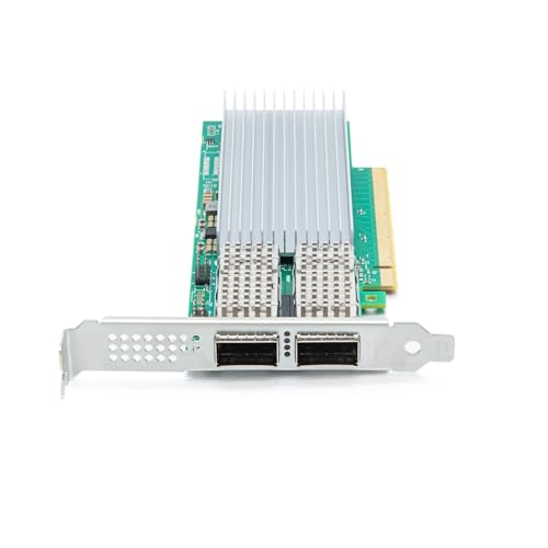 Image of 100Gb PIC-E Network Card with Intel E810-CAM2 Controller, Dual QSFP28 Ports, PCIe X16, Ethernet LAN Adapter with Low Profile for Windows /Linux, Compare to Intel E810-CQDA2, Support RDMA /PXE