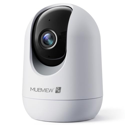 MUBVIEW Indoor Camera 2K,Pan Tilt 2.4/5 GHz Pet Camera with Phone App
