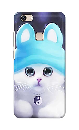 Image of Chinese Cutie Kitten Cat Big Eyes Lovely Girl Ears Hard Back Case Cover for Vivo V7 Plus /Vivo Y79 / Vivo Z10 (5.99 inch) Back Cover -(J5) VNS2221