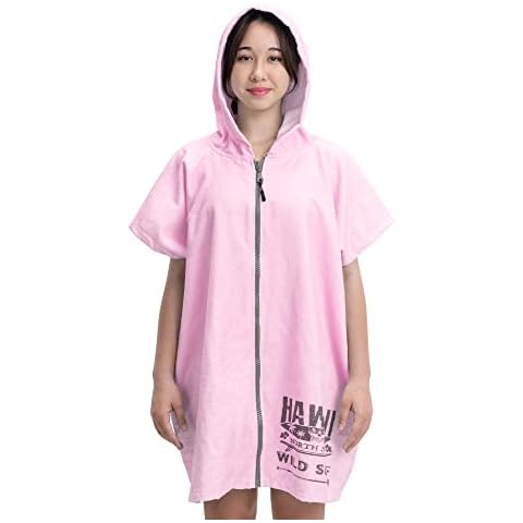 HOMELEVEL Kids Hooded Towel Poncho - Swimming Beach Changing Robe with Hood, Design, Zipper for Babies Toddlers Boys Girls - 60% Cotton 40% Polyester Cover