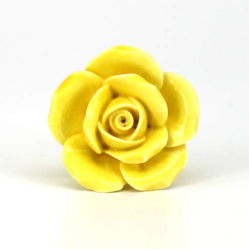 8xUnique Rose Flower Knobs Cabinet Drawer Pulls Dresser Cupboard Door Knobs Handle Furniture Hardware Kit Nursery Home Decor - (Color: Red)