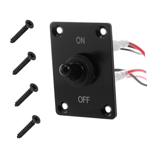 VOSAREA 1Set Rocker Toggle Switch with Protective Cover Heavy Duty Automotive Switch for Rvs Boats and Vehicles Reliable Off Operation Design Easy to Use