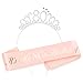 HOWAF 80 Anni Compleanno Fascia It’s My 80 Birthday Satin Sash e Compleanno 80 Tiara cerchietti per Oro Rosa 80 Anni Compleanno Decorazioni Donna Regalo di Compleanno