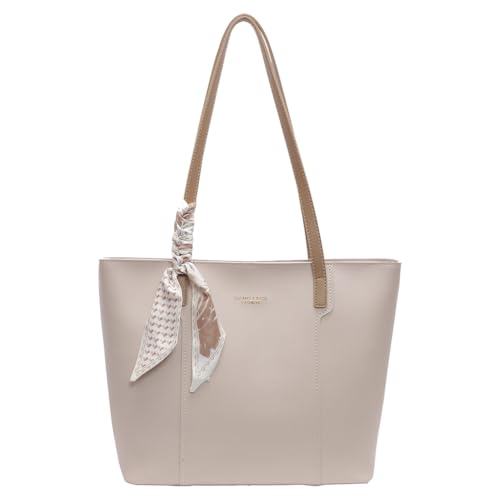 Sac à bandoulière pour les femmes avec Scarf Satchel PU Le cuir de grande capacité Bourses et sacs à main