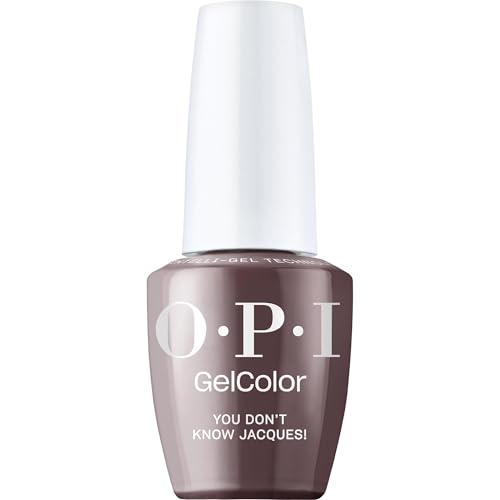 OPI GelColor You Dont Know Jacques! | Opaque Dark Taupe Brown Crme LED Cure Gel Nail Polish | Salon-Quality Shine Long-Lasting Wear | Vegan & HEMA Free | 0.5 Fl Oz