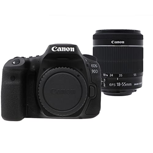 Cámara Canon EOS 90D DSLR con lente 18-55mm y accesorios miniatura 3