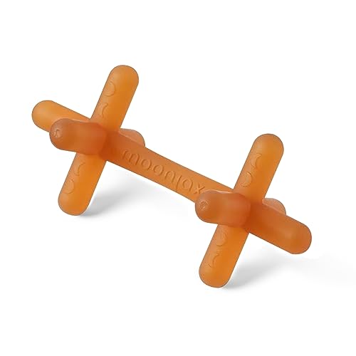 Image of Moonjax Natural Rubber Baby Teething Toys - Baby teether for Infants, Toddlers, Newborns, CPSIA Certified