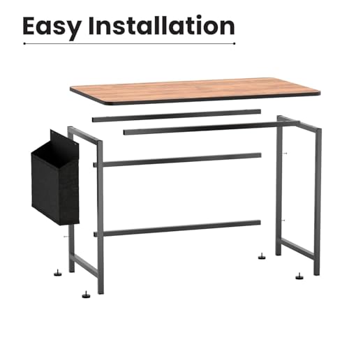 Image of Office Computer Table for Home /Writing Desk for Office /Folding Table for School /Folding Study Table /Work from Home Multipurpose Table (COM Wood)