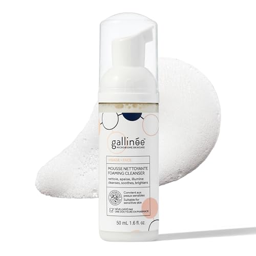 Gallinée Foaming Facial Cleanser - Mikrobiom-freundlicher Reinigungsschaum für das Gesicht mit Milchsäure und Präbiotika - für alle Hauttypen, auch empfindliche Haut - auch als Reisegröße erhältlich