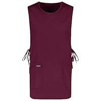 PALLTEX Ampato Überwurfschürze Kittelschürze Damen/Herren Schürze mit Tasche Arbeitsschürzen Verstellbare (Hellgrau)