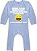 Statement Sprüche Baby - Emoticon - Meine Mama denkt echt, dass sie hier das sagen hat. Das ist soooo süß! - 3/6 Monate - Babyblau - Spruch - BZ13 - Baby-Body langarm für Jungen und Mädchen