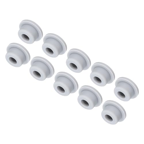 Image of MECCANIXITY High Temp Silicone Plug Mount Dia 10mm /0.79 Inch T Shaped Rubber Stopper Hole Plugs for Powder Coating Plating Waterproof Sealing Plugs Grey Pack of 20(OD 28mm /1.1 Inch)