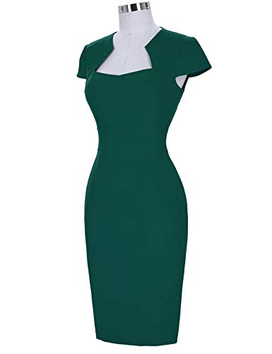 Grace Karin Womens 50s 60s Vintage Pencil Dress Bodycon Cap Sleeve Dress
