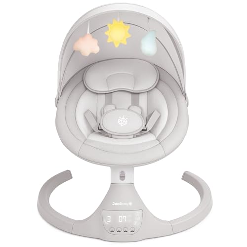 Image of Jool Baby Nova Swing for Newborns - Electric Motorized Infant Swing, Bluetooth Music, 10 Preset Melodies, Remote (Updated Model, Stone)