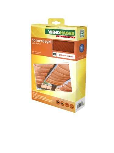 Tenda Vela Parasole per tendicorda Protezione Solare pergola o Giardino dinverno 270 x 140 cm Terracotta 10877