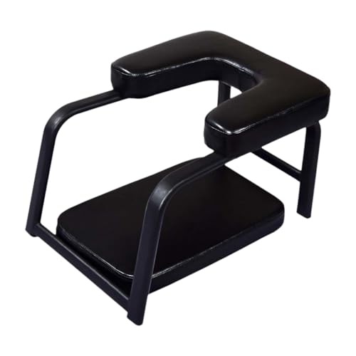 kowaku Yoga Headstand Bench Stand Yoga Chair PU Pads Steel Frame for Balance Training Inversion Chair Trainer for Fitness Home Gym, Black