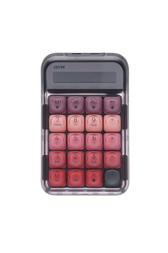 Lofree Lipstick シリーズ ロフリー 電卓 + テンキー ナンバーパッド 数字 テンキーパッド プログラミング マクロ ノブ 無線 機械式 メカニカルキーボード キーパッド 20キー メタルキーキャップ タイピング 仕事用 ブラック 【国内正