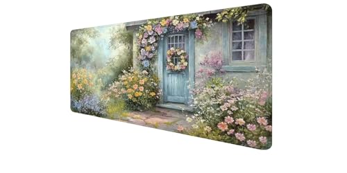 Desk mat fleurs 700x400 mm pour organiser le bureau d'un ordinateur portable