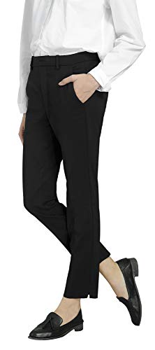 Marycrafts Women's Work Ankle Dress Pants Trousers Slacks (4, Black 1, Numeric_4)4
