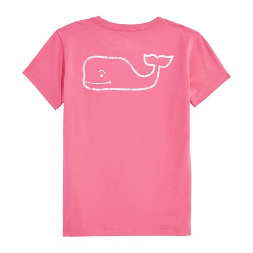 vineyard vines Girls' Vintage Whale Two-Toned Short-Sleeve Pocket Tee