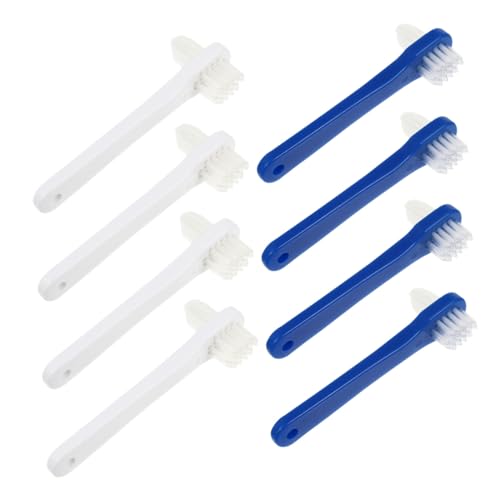 DECOMELODY 8 piezas Cepillo para Dentaduras Doble Cabeza Cepillo Portátil Suave para Limpieza de y Prótesis Cuidado Oral