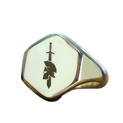 Bague gladiateur hexagonale argent 925 - Bijou cadeau vintage idéal