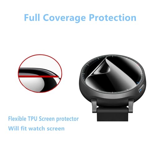 Screen Protector Compatible for TUUCHELEX Smart Watch 1.28" (6 Pack) Compatible for OYV TGW008 Fitness Tracker Clear TPU Soft Film