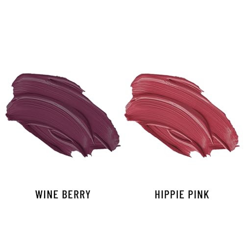 Image of Seven Seas Lips & Cheek Tint Combo Pack of 2 | Matte Natural Blush for Women | Lip Tint with Vitamin E | Nourishing Cheek Tint (Wine Berry, Hippie Pink)