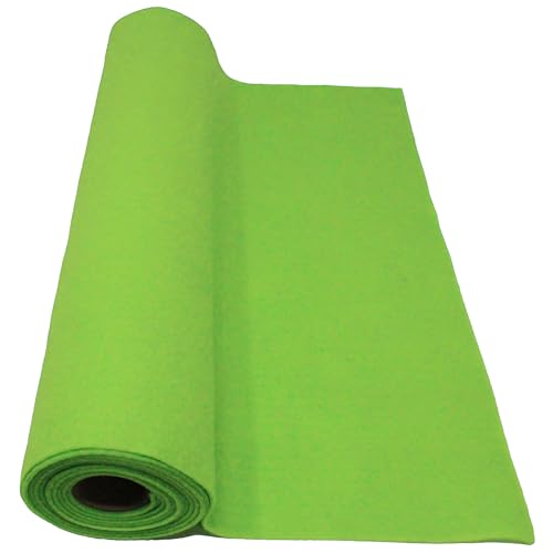 Bright Ideas Felt Roll Zest Green. Sheet Size: 45cm x 2.5m 1.4mm Soft Polyester Felt Roll. Ideal for Craftwork Sewing Patchwork and Arts & Crafts. BI8088.