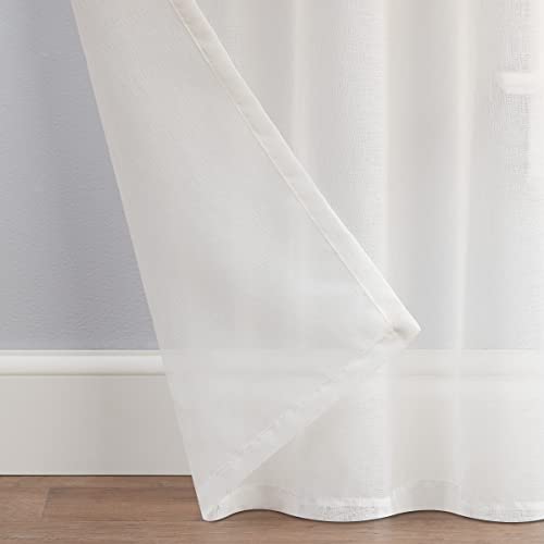 Rideaux texturés ombrés Eclipse INES draperie haut de gamme effet lin 2 pièces