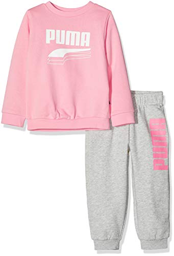 Puma Minicats Rebel Crew Jogger, Tuta Sportiva Unisex Bambini, Peony, 62
