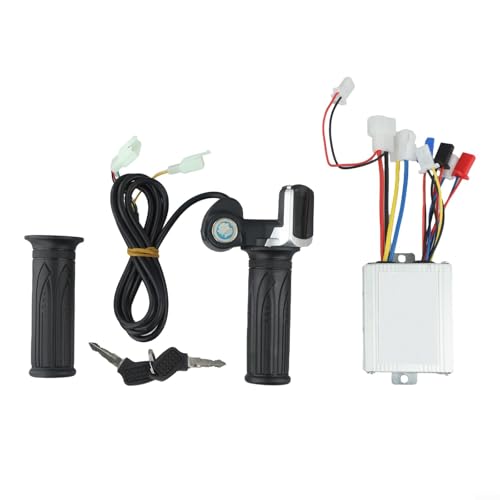 Besttoolifes Kit controller per scooter elettrico, 24 V-48 V, 250 W-1000 W, regolatore di velocità + manopola dell'acceleratore + serratura elettrica per modifica bicicletta elettrica (24 V 500 W)