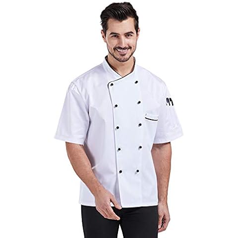Nanxson Chef Jacket Professional Uniform Black White Cover