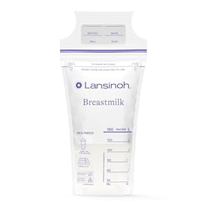 Lansinoh Breastmilk Storage Bags, 200 Count Value Pack, Baby Essentials, Fast Freeze & Thaw Breast Milk Bags for Baby Bottle Feeding, Superior Strength & Stretch, 6 Ounce