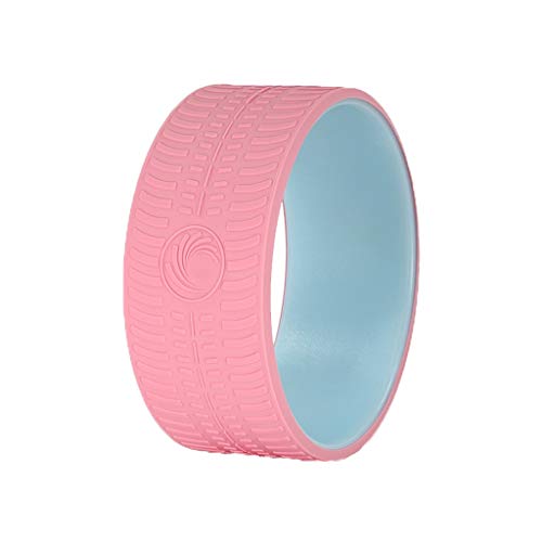 Yoga Wheel Set for Yoga Starter include Dharma Yoga Wheel, Pilates Fitness Stretch Roller Wheel Enhance Your Postures and Stretch Deeper (Color : Pink)