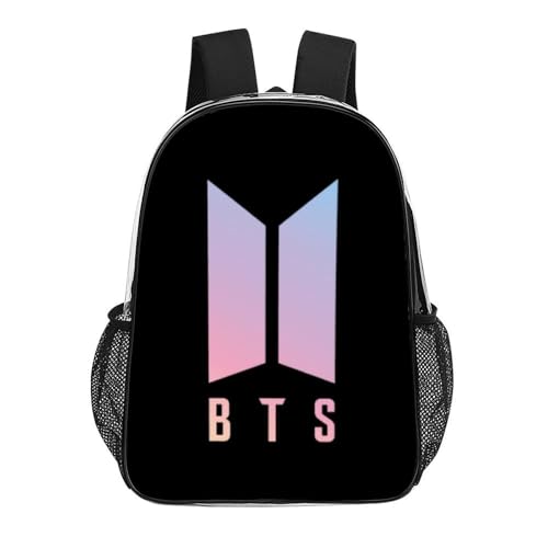 ZRCLXLVU BTS - Mochila fiable de PVC transparente, impermeable, para niños y niñas
