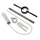 LatoYard Gabelölstand- und Federspanner-Set für Motorräder mit einstellbarem Manometer 0-300 mm für M10 x 1,0/1,25 x 1,0/1,25-1,0