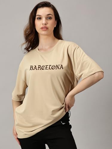 Image of RodZen Women's Cotton Loose Fit Oversized Printed T-Shirt