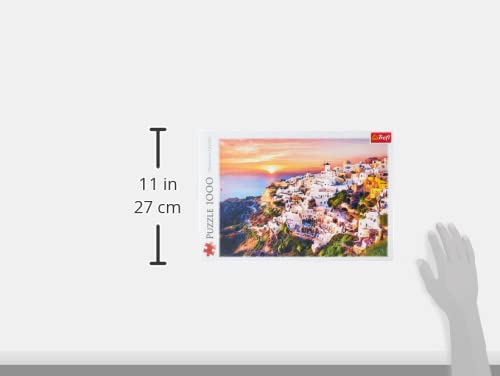 Trefl Sunset Over Santorini - Rompecabezas de 1000 piezas 26.9"x18.9" miniatura 3