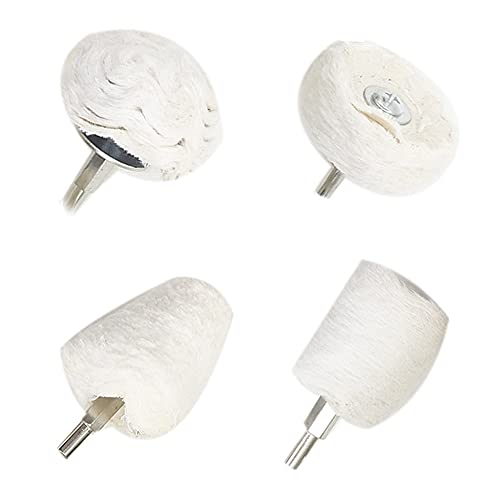 4 Piezas Rueda de pulido para taladro almohadilla de pulido Metal Discos para Pulir Aluminio Rueda pulidora para metales para Coche Aluminio Joyería erámica Acero inoxidable Cover