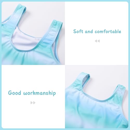 Image of Girls One Piece Swimsuit Quick Dry Swimwear Beach Bathing Suit for 3-18 Years