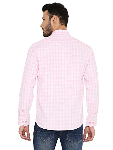 Image of Maharaja Slim Fit Small Checks Shirt for Men